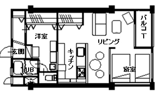 間取り図：アフター