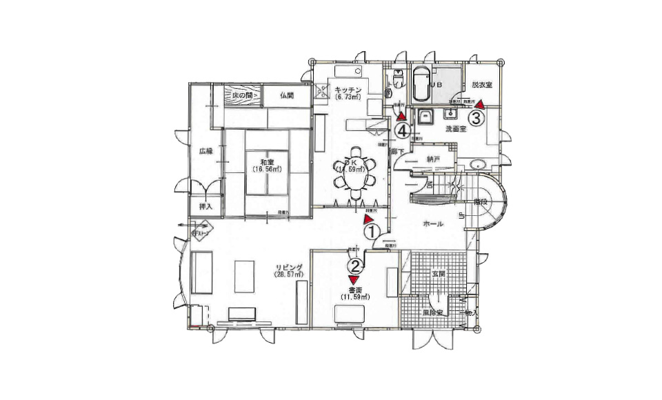 間取り図：ビフォー