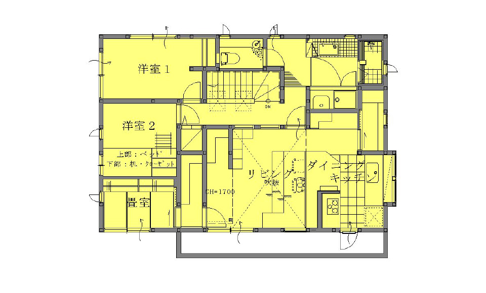 間取り図：アフター