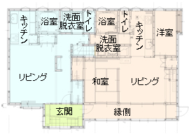 間取り図：アフター