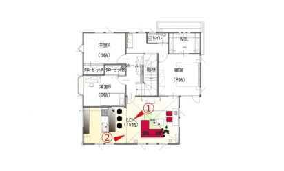 間取り図：アフター