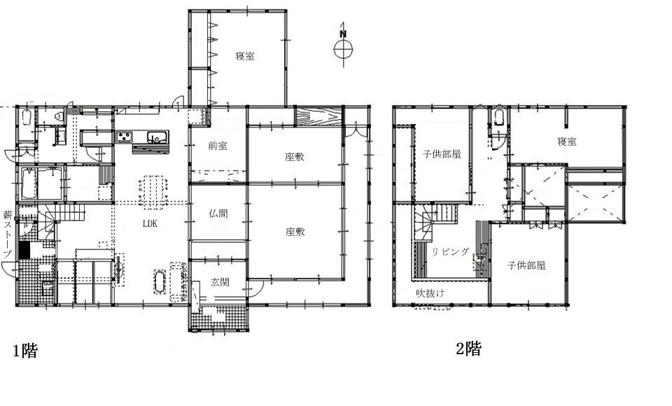 間取り図：アフター