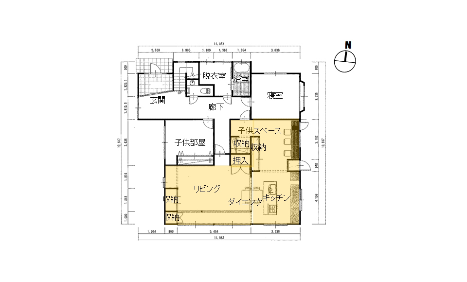 間取り図：アフター