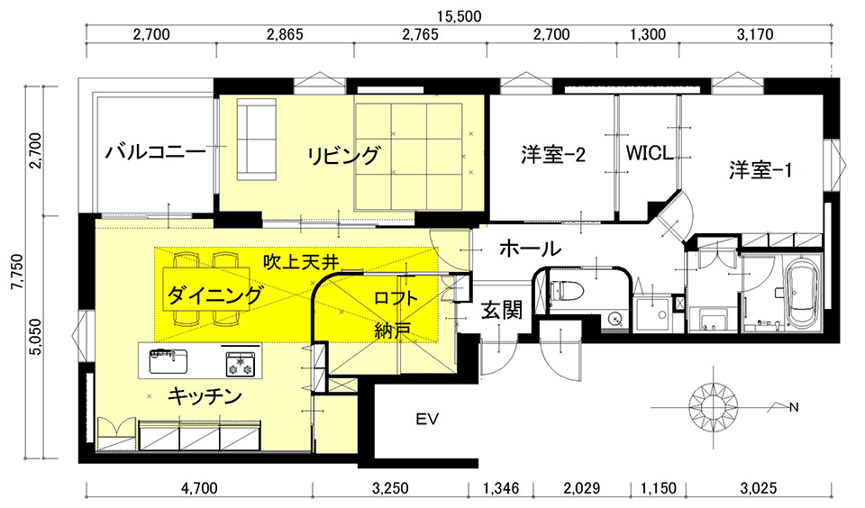 間取り図：アフター