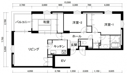 間取り図：ビフォー