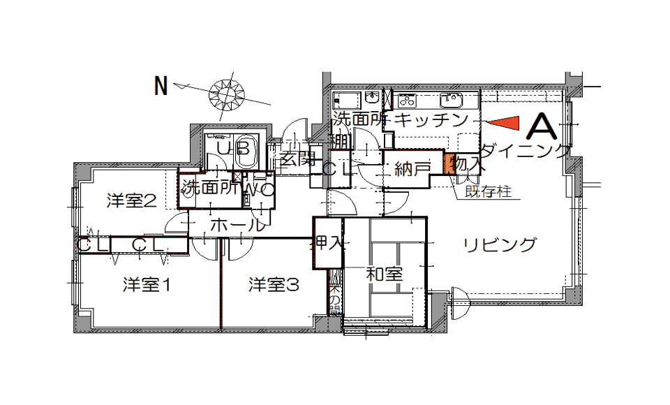 間取り図：ビフォー