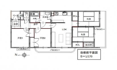 間取り図：ビフォー