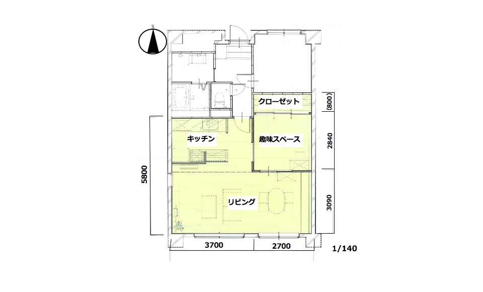 間取り図：アフター