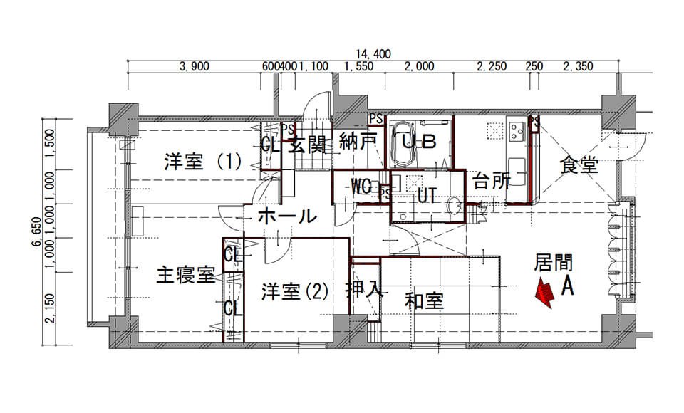 間取り図：ビフォー