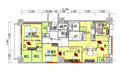 間取り図：アフター