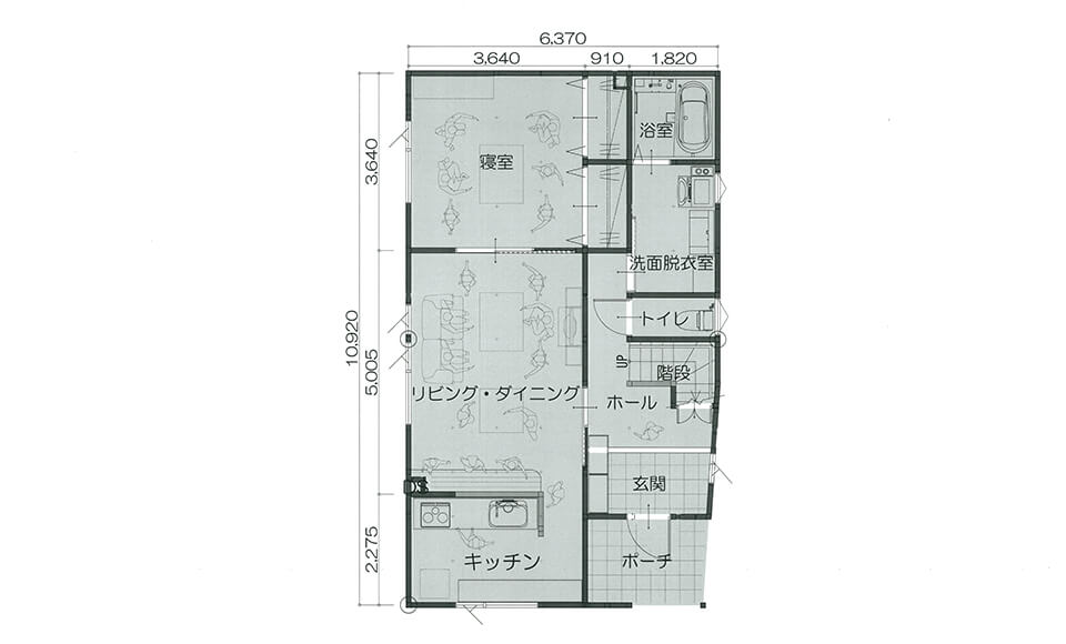 間取り図：アフター