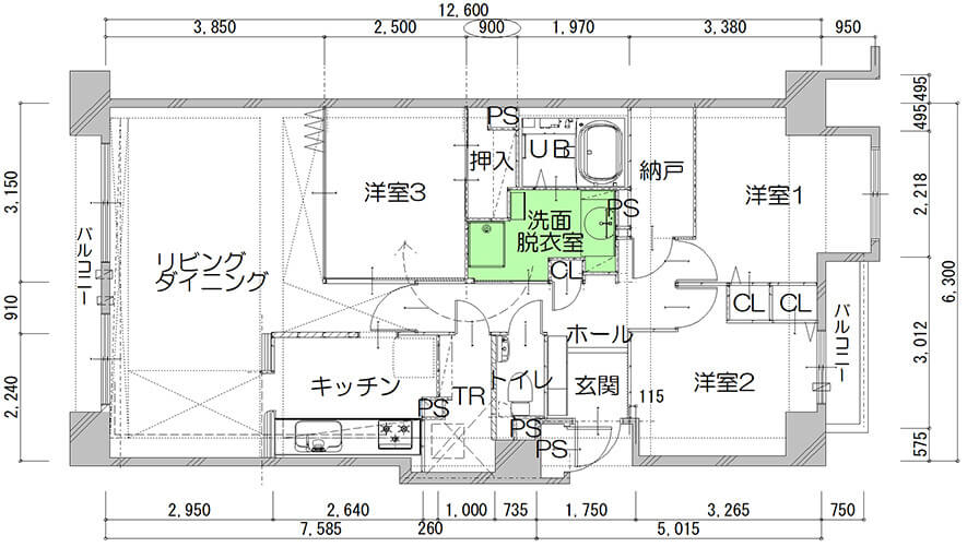 間取り図：ビフォー