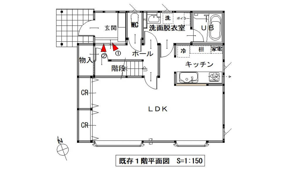 間取り図：ビフォー