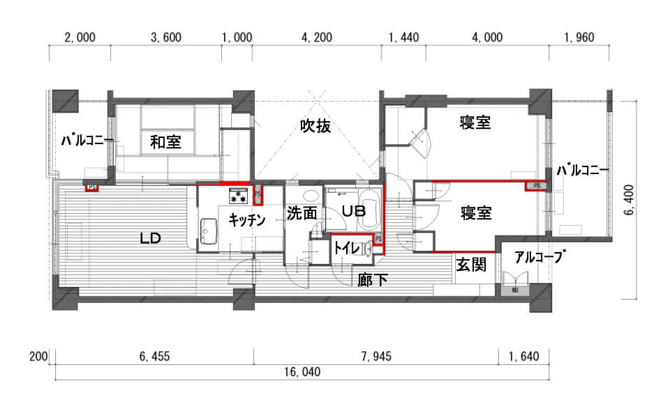 間取り図：ビフォー