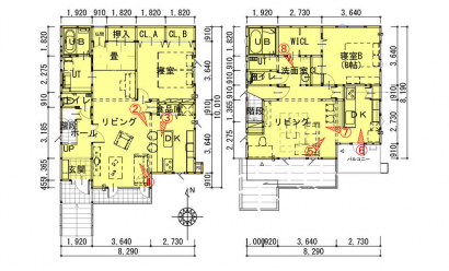 間取り図：アフター