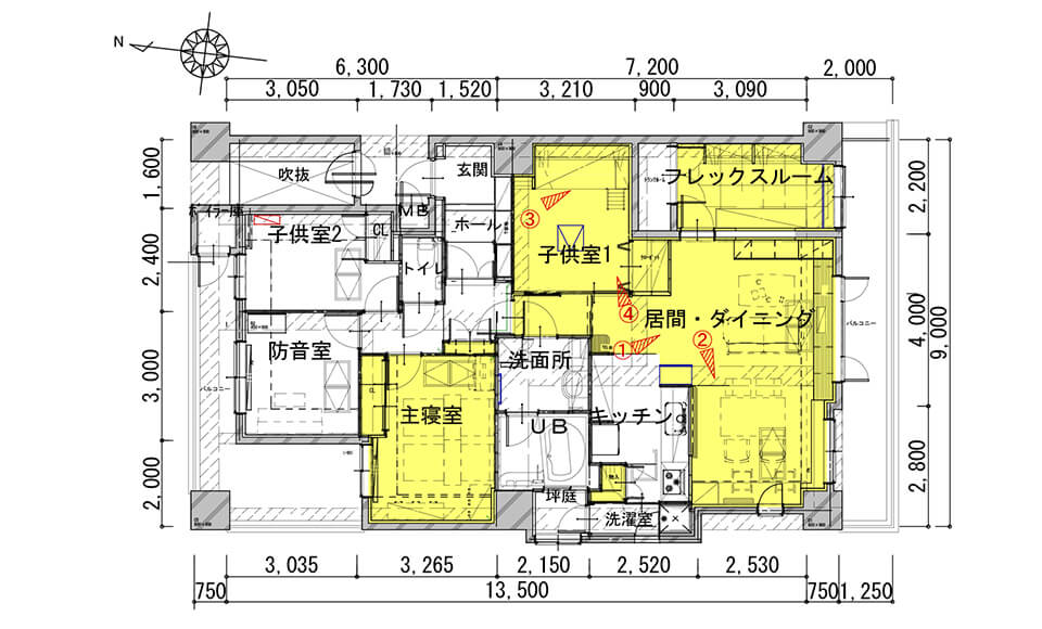 間取り図：アフター