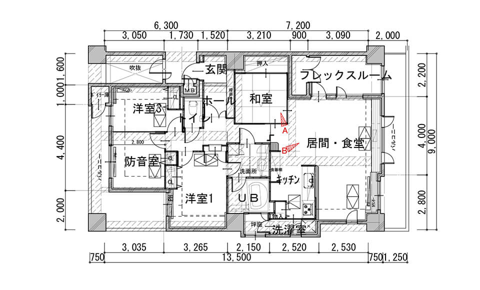 間取り図：ビフォー