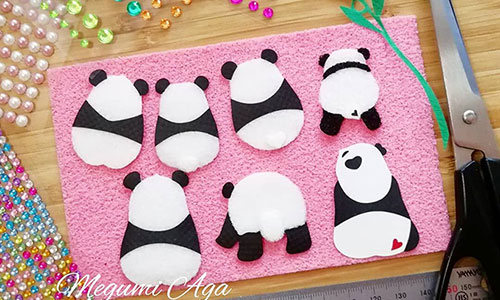 パンダたちのティータイム5 パンダ切り絵ワークショップ