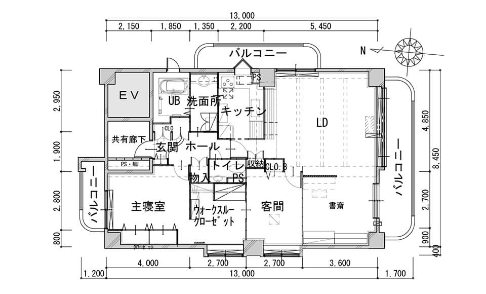 間取り図：アフター