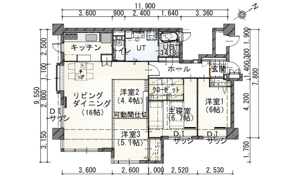 間取り図：アフター