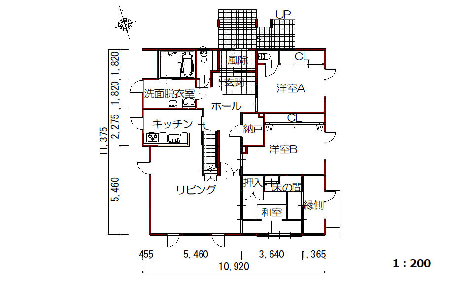 間取り図：ビフォー