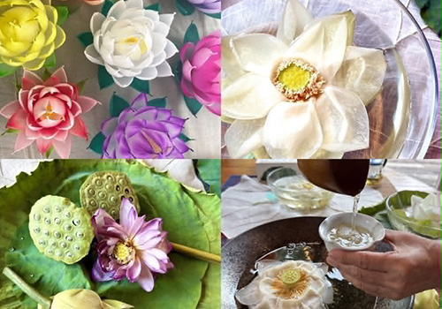 [銀座] 韓国茶の会～蓮の花のお茶会＆蓮の花のランプ作り～
