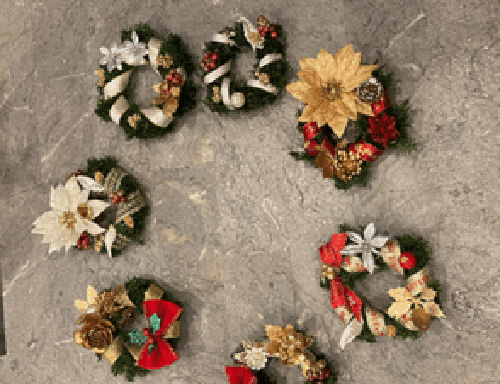 [銀座] クリスマスリースブローチ作り