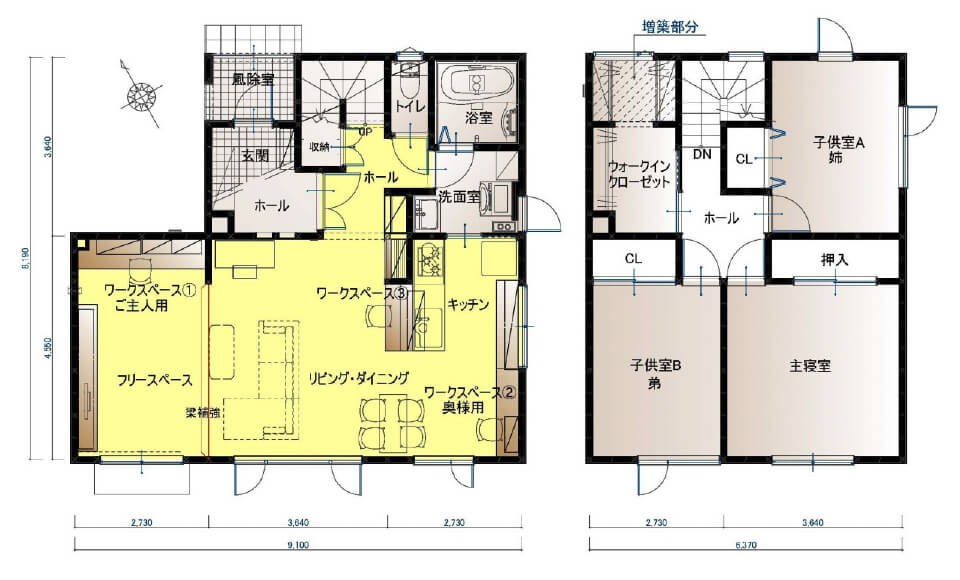 間取り図：アフター