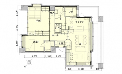 間取り図：アフター