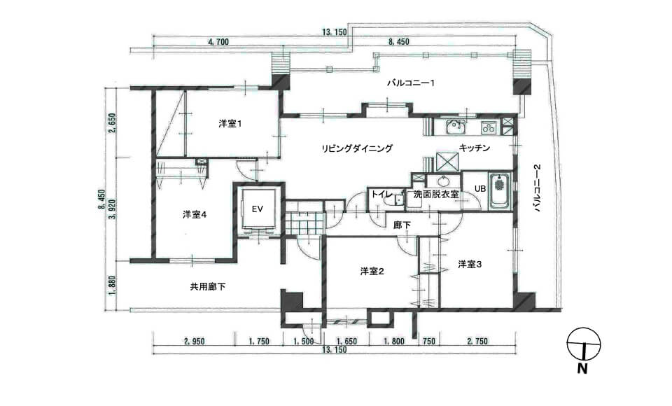 間取り図：ビフォー