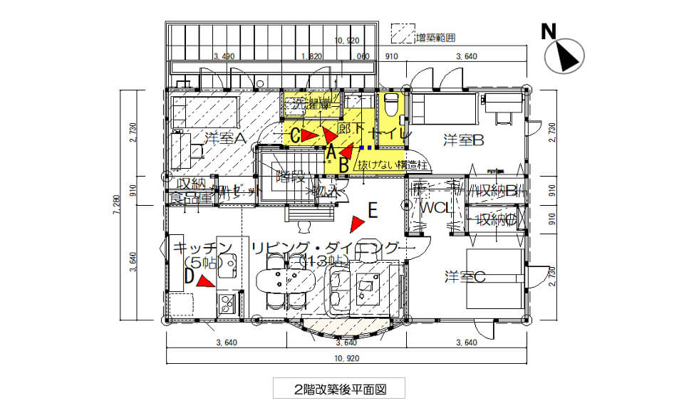 間取り図：アフター