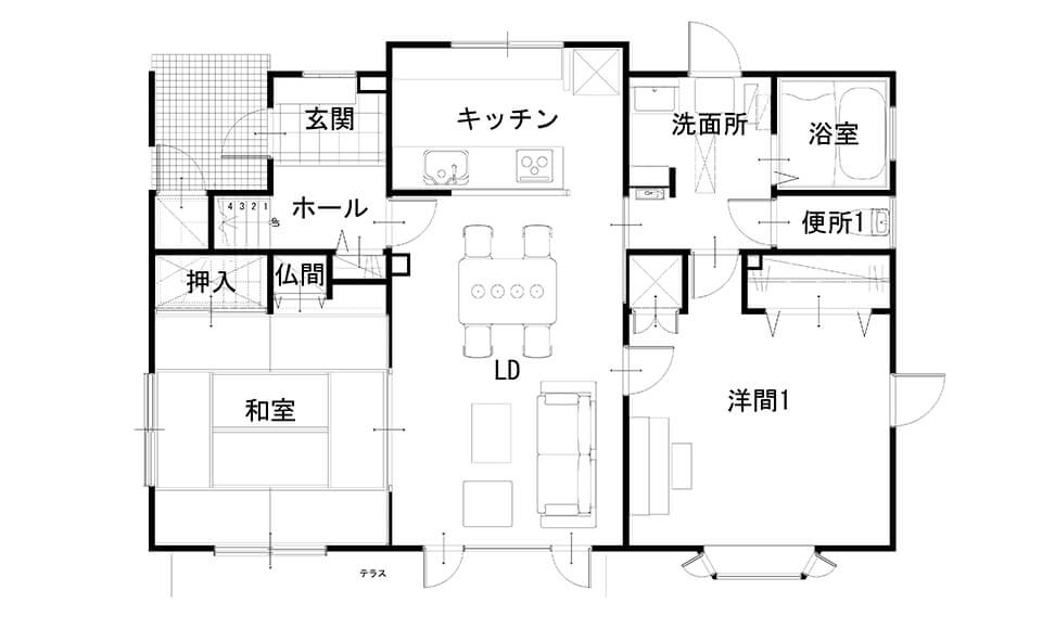 間取り図：アフター