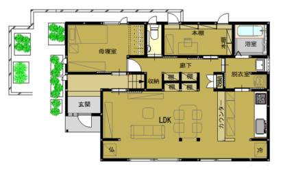 間取り図：アフター