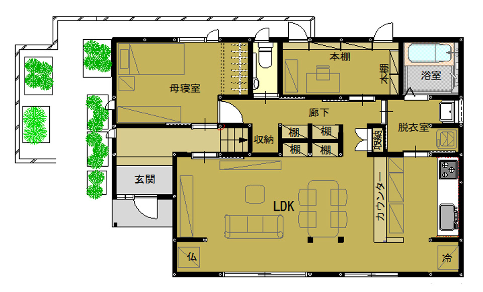 間取り図：アフター