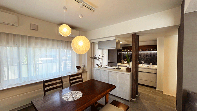 [札幌]築28年分譲マンションリフォーム実例・入居後見学会 in 平岡公園ファミールハイツ弐番館／ダイニング・キッチン