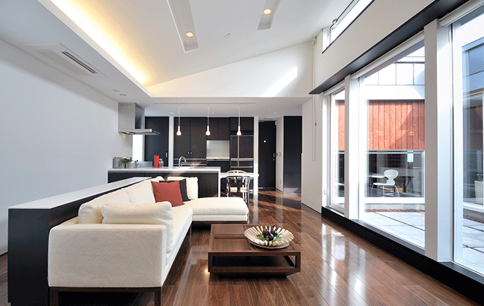 土屋ホーム北モデルハウス：リビング