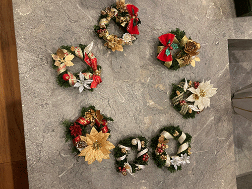 [銀座] クリスマスリースブローチ作り