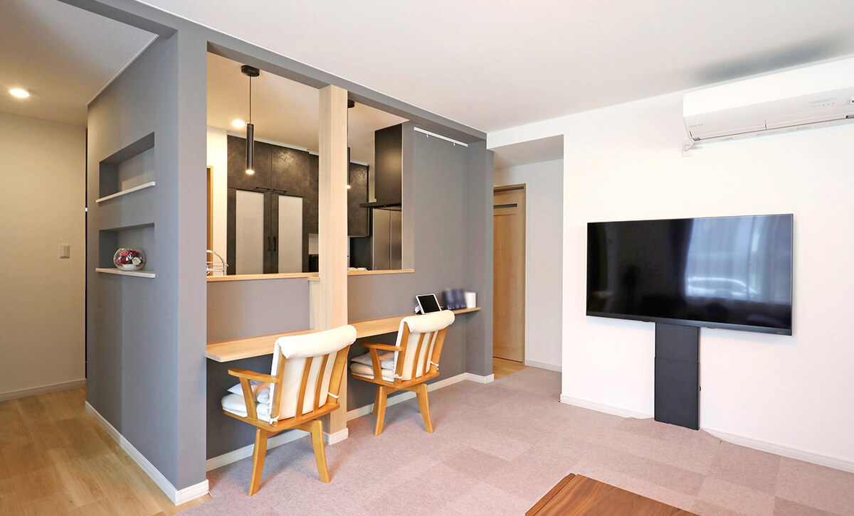 2階建てでも1階中心で平屋のように暮らせる　高断熱リフォーム