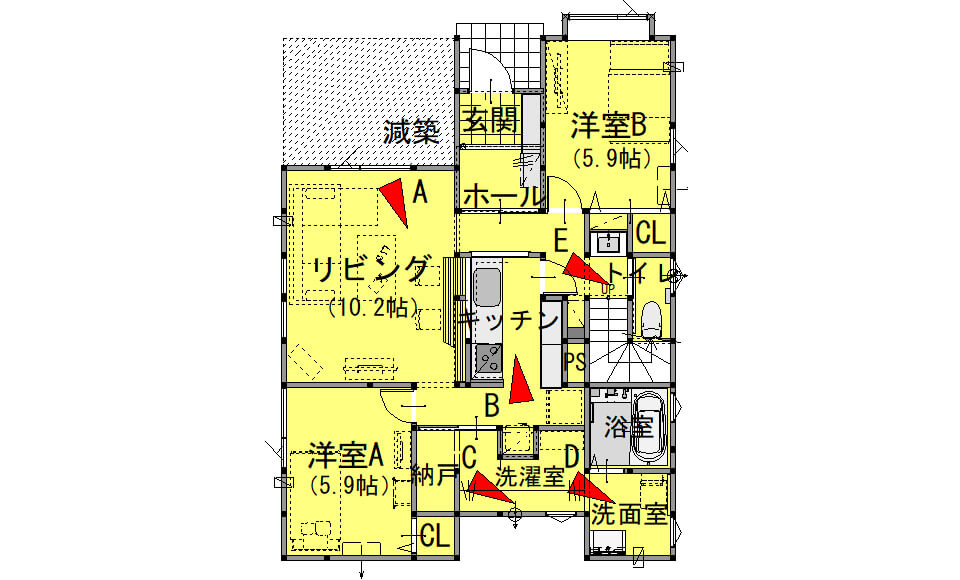 間取り図：アフター