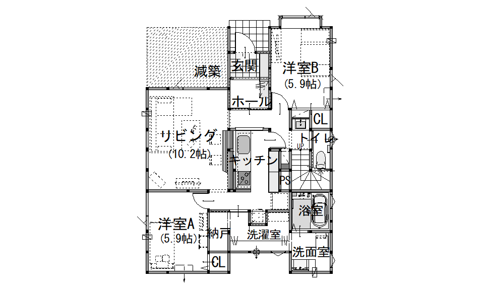 間取り図：アフター