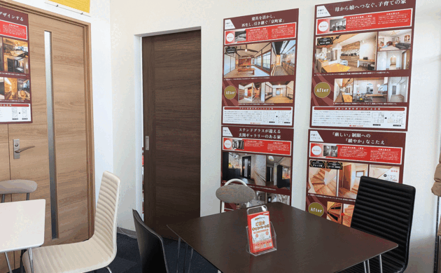 人気のリフォーム事例パネルを展示!
「こんなふうにしたい!」と夢が広がる時間に。