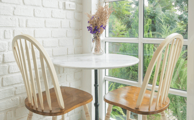 カフェテラス風のくつろぎスペース。(イメージです)