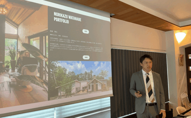 AIによるプラン作成にも触れながら、最終的な安全性判断には設計士の知見が不可欠であることを語る、土屋ホーム設計担当・渡邊。