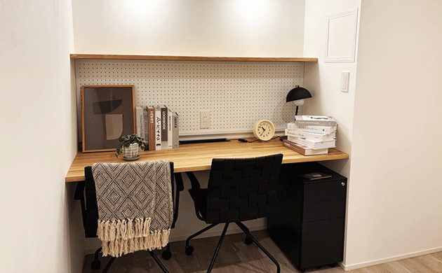 簡易遮音ドアとして、ベリティス 遮音ドアを採用。趣味や作業に集中したい場面にも配慮した仕様です。