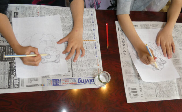 わんぱうを水で溶かした液