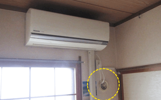 室内に新鮮な空気を取り入れるための、既存の給気口です。