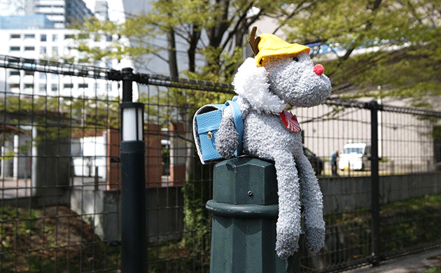 今月の土屋ぽたくん💗（土屋ホームトピア・仙台支店の看板ゆるキャラ）
ランドセルが、春のワクワクを表現しています♬