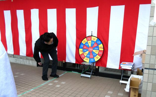 たくさん高得点がでました　的当てゲーム